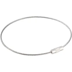 10 Drahtseilverbinder mit Drehverschluss, silberfarben 220 mm | Pack mit 10 Stück (Druckverschlussbeutel), Edelstahl