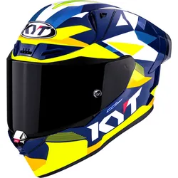KYT R1R Diamond, Integralhelm - Blau/Weiß/Gelb - S