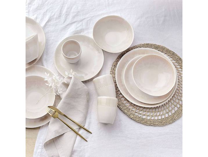Geschirr-Set 12-teilig Beige/Beige