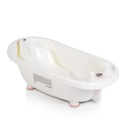 Baby Badewanne Set Bubble, Thermometer, Sitz, Duschgel- und Shampoospender rosa