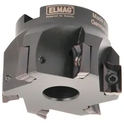 Elmag, Fräser, - Eckfräser 90° DM 100mm 8-Schneiden, Aufnahme 32mm, ohne Wendeplatten (APKT,APHX)