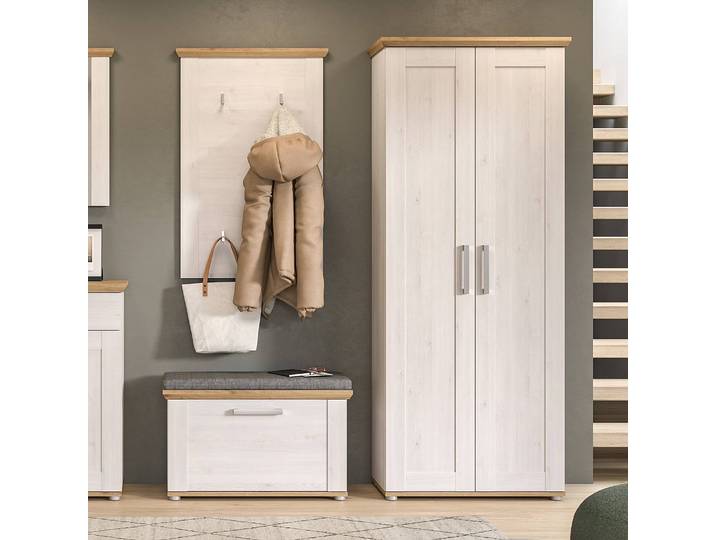 Ensemble de vestiaires type c 175 x 196 x 39cm Blanc/Bois