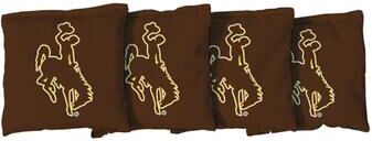 Skip's Garage Wyoming Cowboys Brown Cornhole Bags