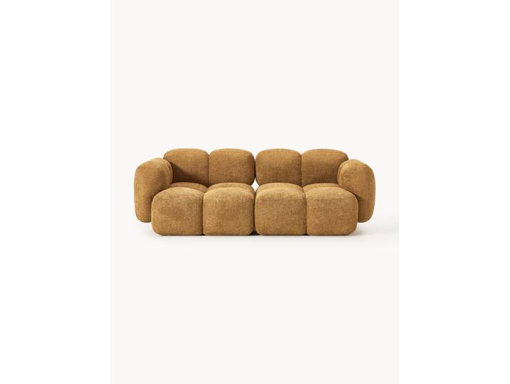 Canapé modulable 2 places en peluche-bouclette Tayla