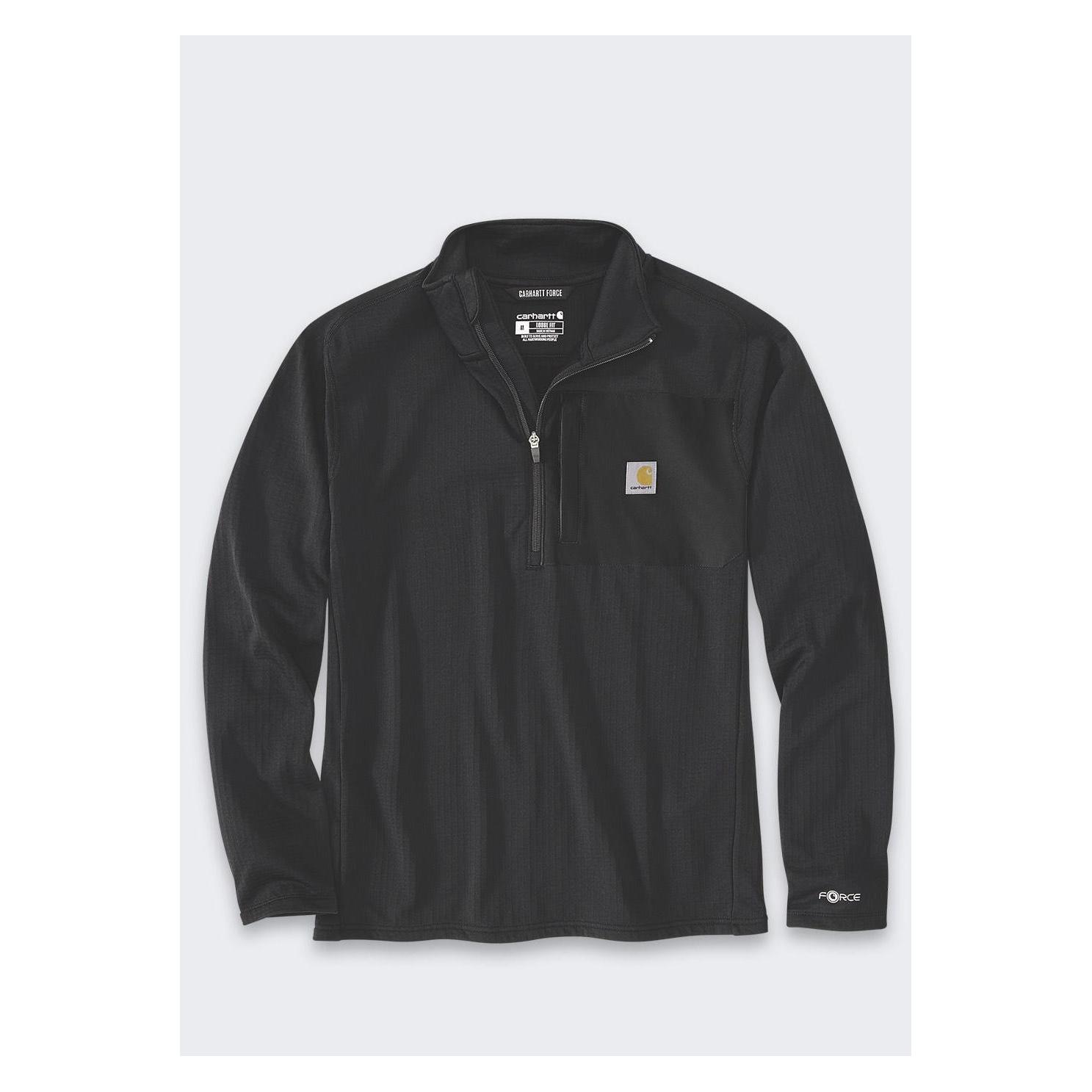 Carhartt Force Mock Neck Schwarzes Funktions-T-Shirt (XXL) (.106423.N04.S008)