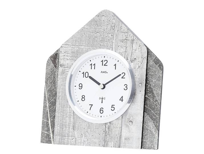 Tischuhr Kronberg MDF Mitteldichte Holzfaserplatte , beschichtet 17 x 19 x 5cm Multicolor/Lichtgrau