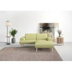 Ecksofa HOME AFFAIRE "Swift Scandic Design, komfortabler Federkern, Breite 192cm, L-Form", gelb (gelb, grün), B:192cm H:83cm T:176cm, 100% Polyester, Sofas, Ecksofa, Federkern-Polsterung, B/T/H: 192/83/176 cm