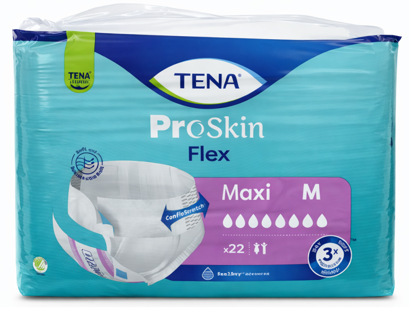 Tena Proskin Flex Maxi Medium - 3 paquets de 22 protections