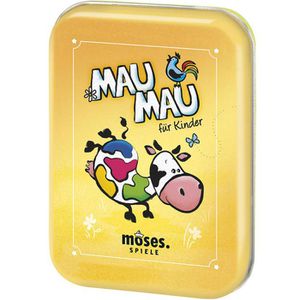 Moses Kartenspiel 90321, Mau-Mau für Kinder, ab 5 Jahre, Metalldose, 2-5 Spieler