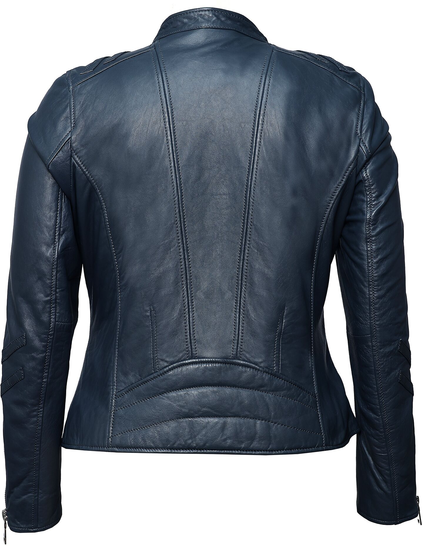 Lederjacke MAZE "Lederjacke 42023154", Damen, Gr. 42, navy, Jacken Lederjacke