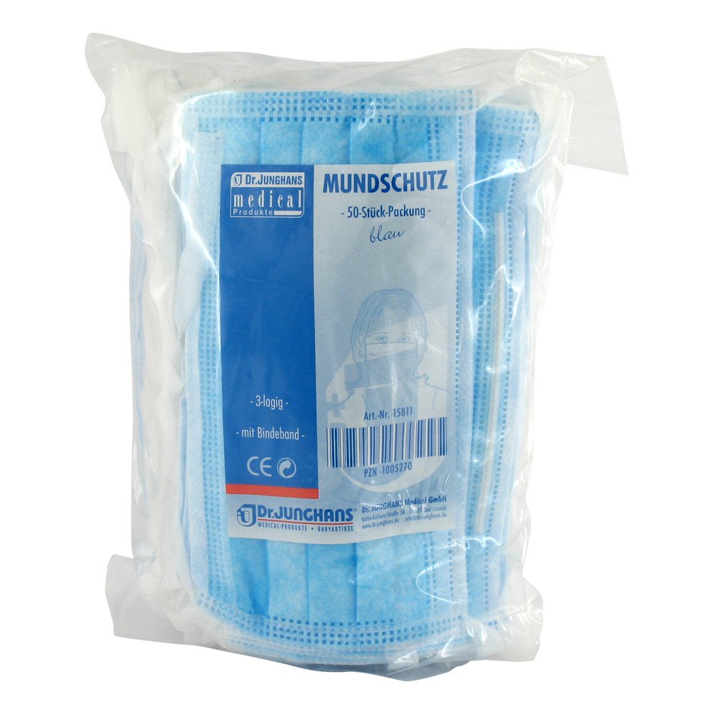 Dr. Junghans Medical GmbH Mundschutz zur, zum Binden blau 01005270