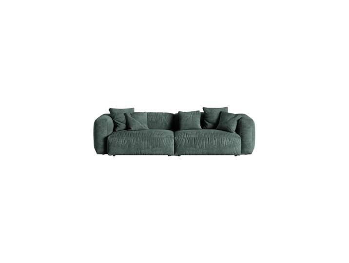 Modulares 4-Sitzer Design Sofa „Martina“ Samt Petrol Micadoni