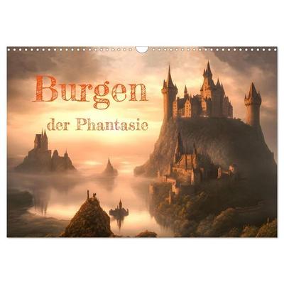 Burgen der Phantasie (Wandkalender 2027 DIN A3 quer), CALVENDO Monatskalender
