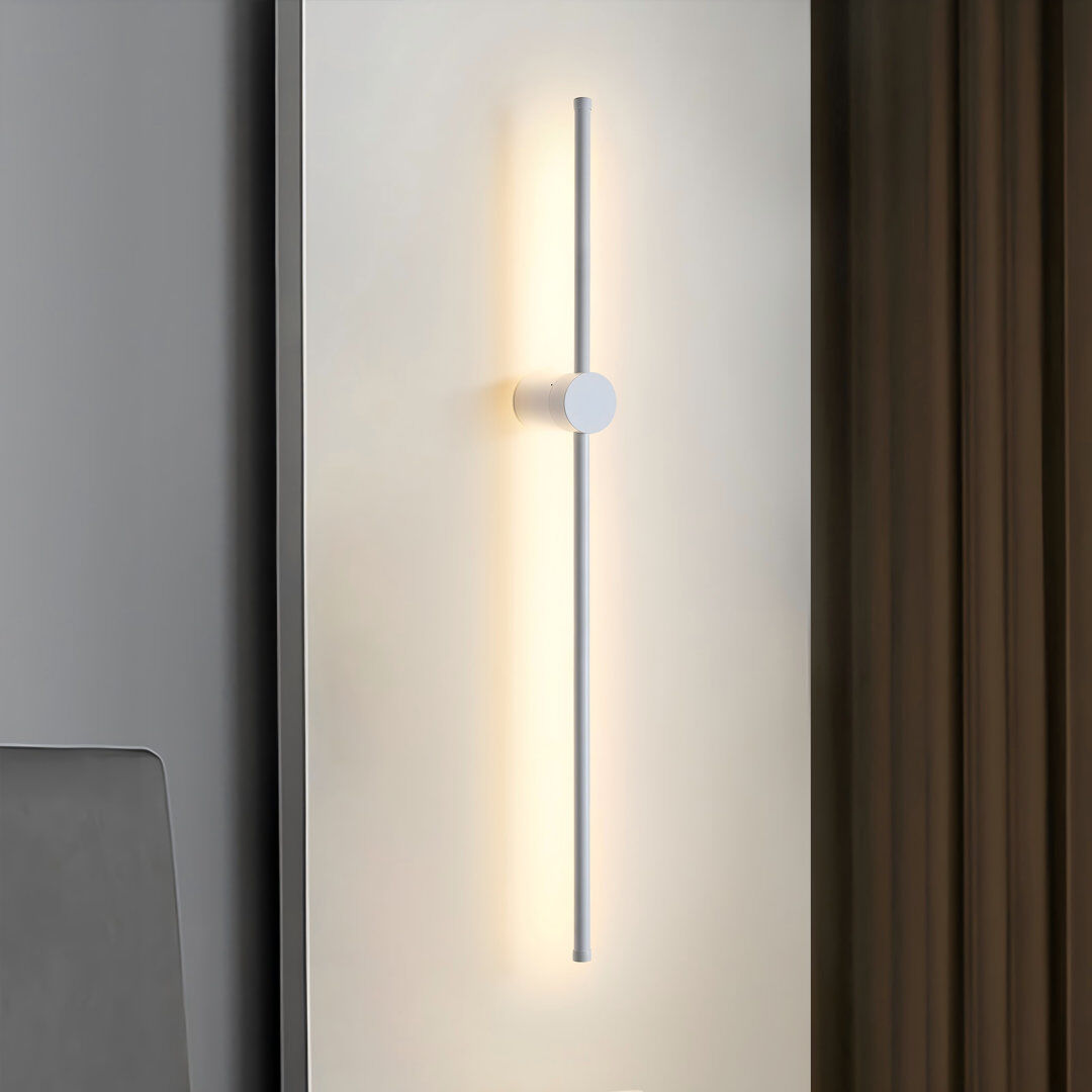 Metro 1-Light LED Wall Light White Flush Mounted Sconce Frosted;Matt white;Weiß, matt 60cm H x 6cm W x 10cm D