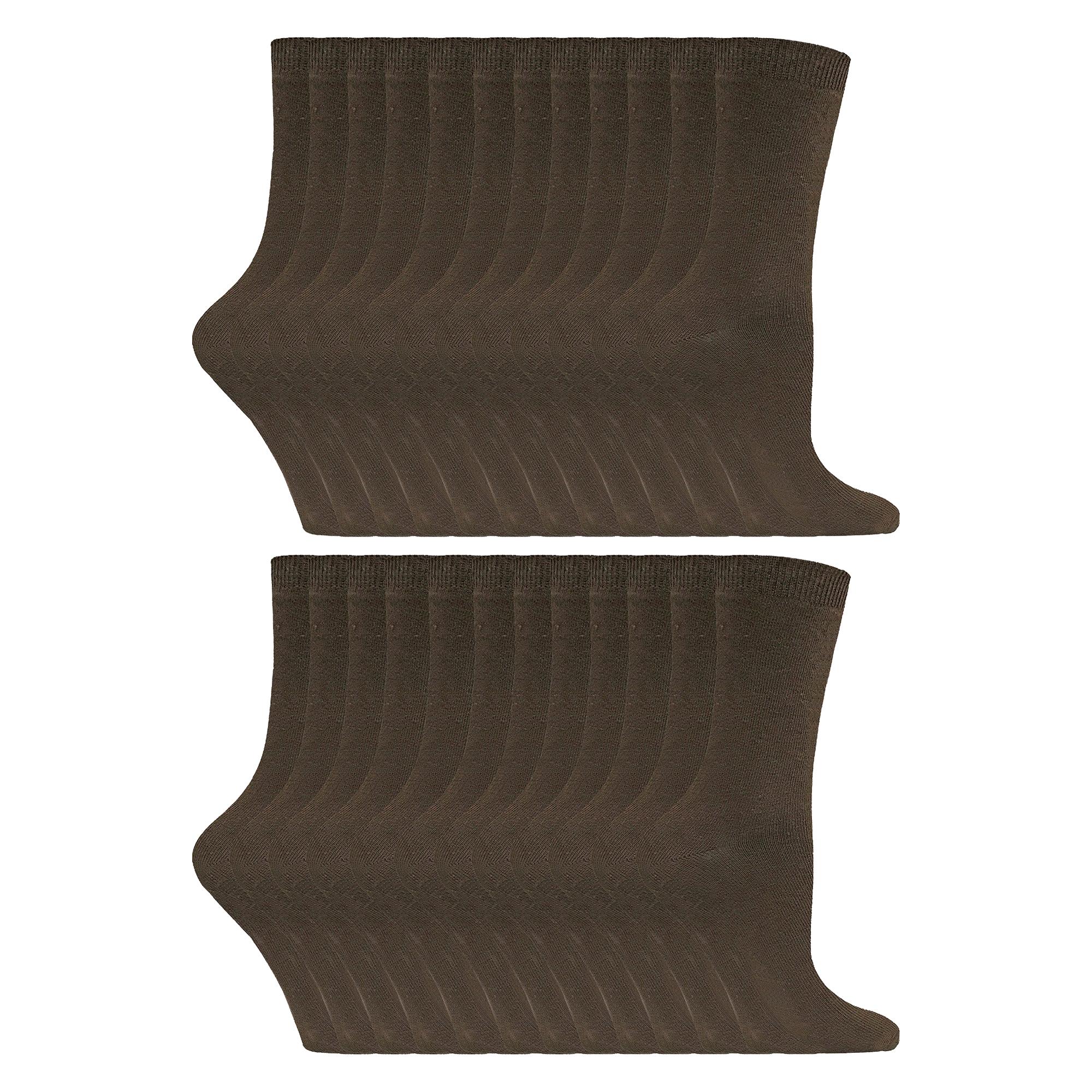 24 Paar Damen Einfache Baumwollreiche Kniestrümpfe