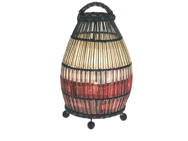 Lampe de bureau 32cm Multicolore Rotin
