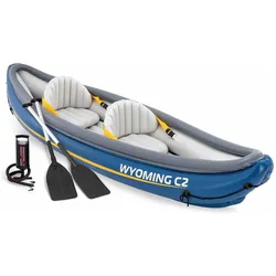 INTEX 68389N Kajak Wyoming C2 2-Personen Schlauchboot 302x89x53cm inkl. Paddel