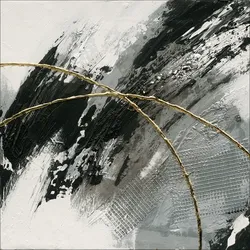 Originalbild GOLDEN ORBITS I (BHT 40x40x4 cm) - bunt - BHT 40x40x4 cm