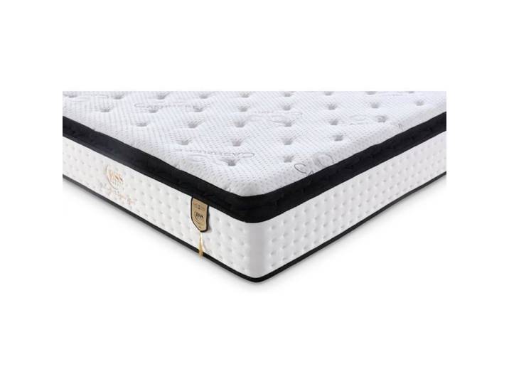 Matelas 160x200 cm BSS BEDDING Paris Cashmere H4 très ferme ressorts ensachés 32 cm surmatelas intégré 7 zones Oeko-TEX
