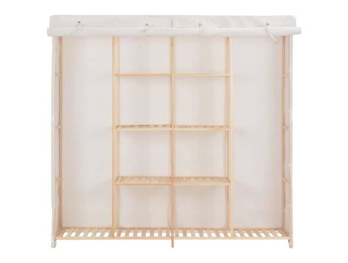 Garde-robe - SALALIS - Blanc - 2 portes - 173x40x170 cm