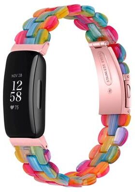 Everyday Crate Fitbit Inspire 2 Inspire Resin Watch Band Adjustable Replacement Strap rainbow