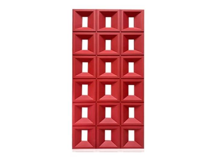 PU-Hohlziegel-Trennwandpaneel, Raumteiler aus künstlichem Ziegelstein for Villen, Hotels, Veranden, Einkaufszentren(Red,2pcs 7.9x23.6in)
