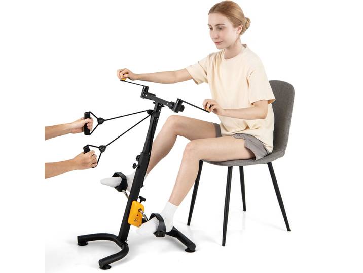 Pedaaltrainer Hometrainer Fiets Mini-stepper Fitnessfiets 9 Standen Verstelbaar en 53 x 43 x 73-102 cm