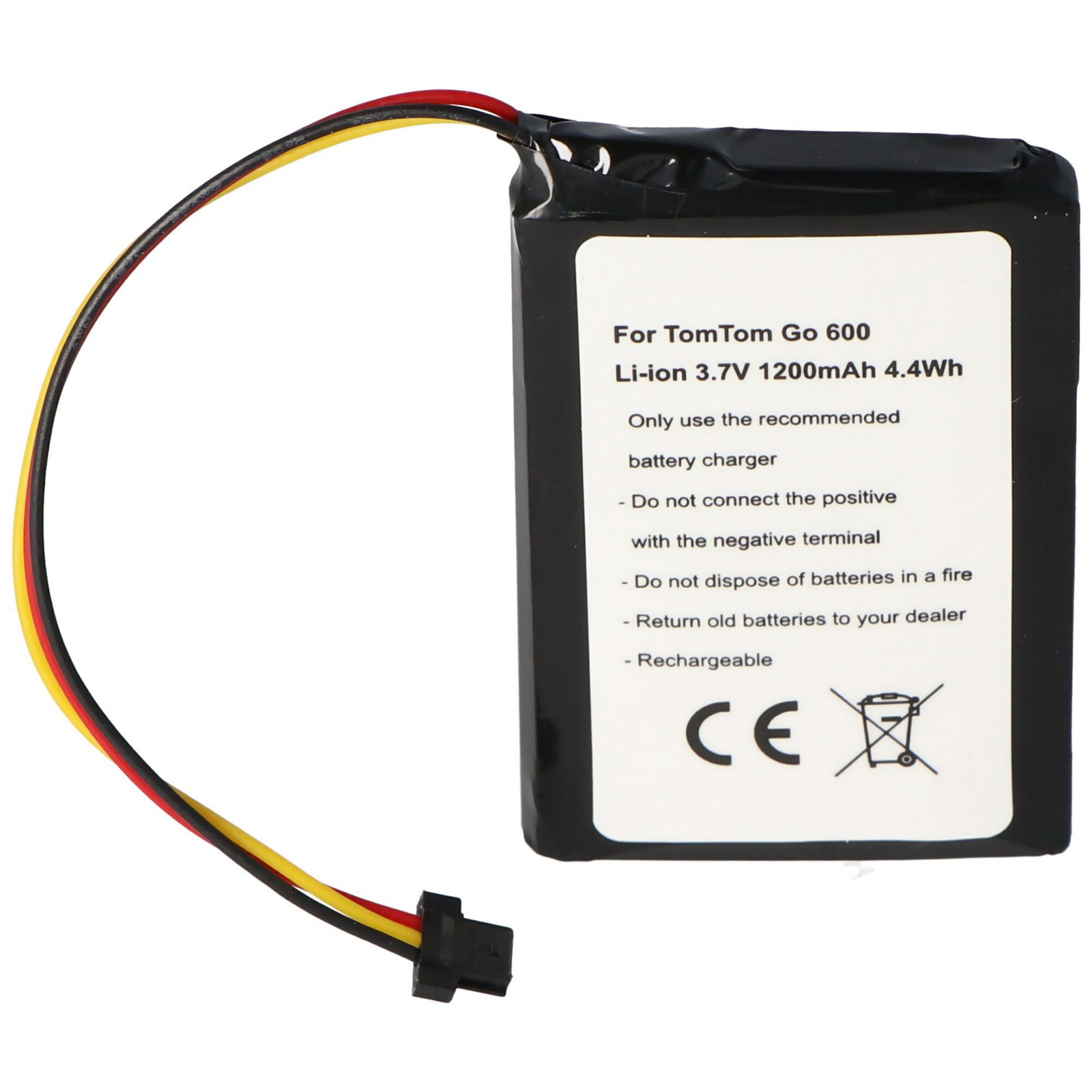 TomTom Go 600 Originele Li-ion Batterij 3.7V 1200mAh 4.4Wh