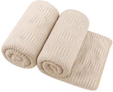 JML "2 Pack Premium Jacquard Fleece Bath Towel, Velvet Highly Absorbent Towels 30""x60"""