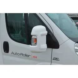 Milenco Falcon Spiegelabdeckungen für Fiat Ducato, Peugeot Boxer und Citroen Relay ab 2007 mit langen Armspiegeln 2 Stück Weiß