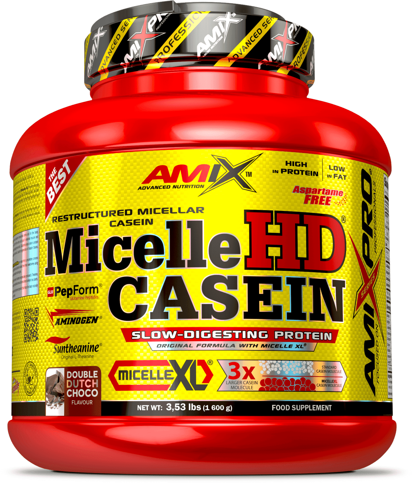 Amix Micelle Hd Casein 1600 gr Double-chocolate