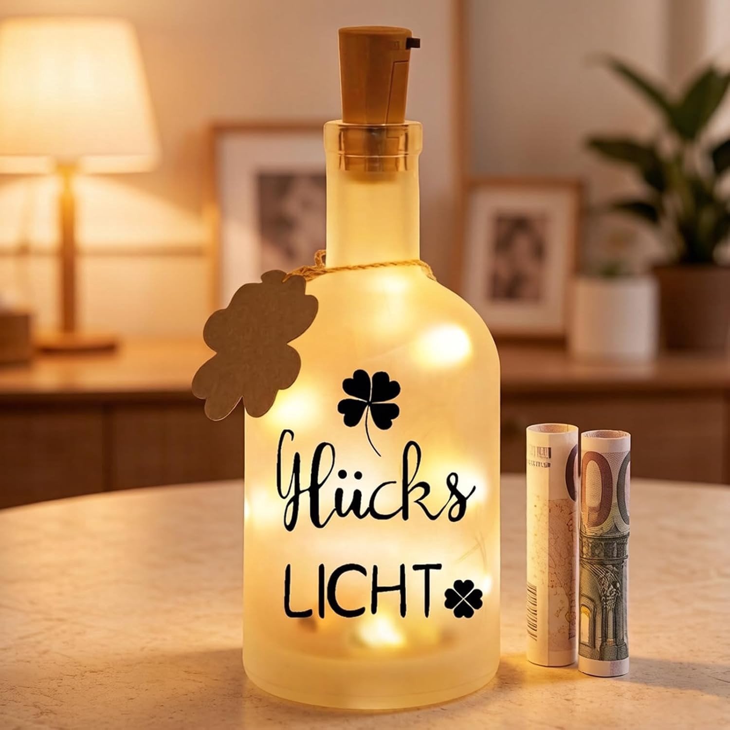 Decoratieve LED Flessenlicht met Inspirerende Tekst