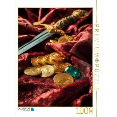 CALVENDO Puzzle Gold auf Samt der vom Reichtum und vom Meer erzählt | 1000 Teile Lege-Größe 64x48cm Foto-Puzzle für glückliche Stunden