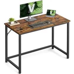 Computertisch Schwarz/Dunkelbraun