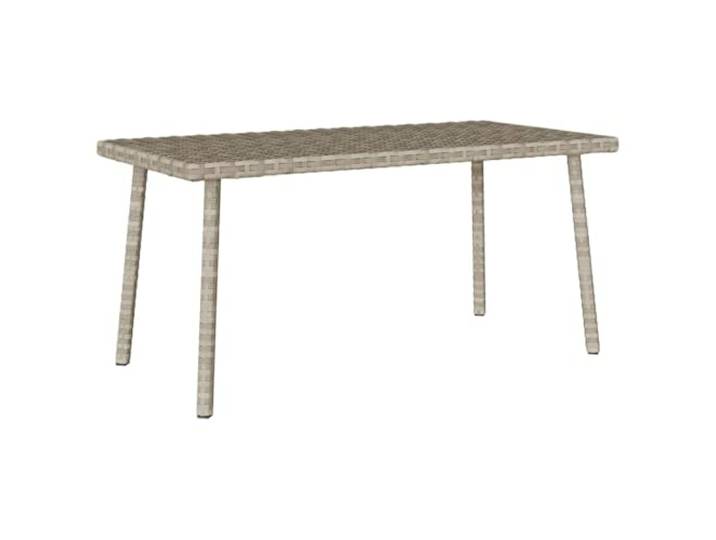 vidaXL Table Basse de Jardin rectangulaire Gris Clair résine tressée