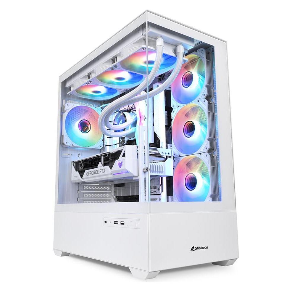 Sharkoon AK6 RGB White ATX (weiss) (ATX, mATX, Mini-ATX) (4044951041701)