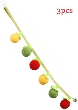 Inspired Living Bell Bounce Cat Teaser Toy For Interactive Kitten Play 3pcs