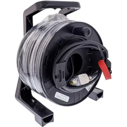 InLine Netzwerk-Kabeltrommel IP67 Outdoor PUR Harting (S/FTP, CAT6a, 50 m), Netzwerkkabel