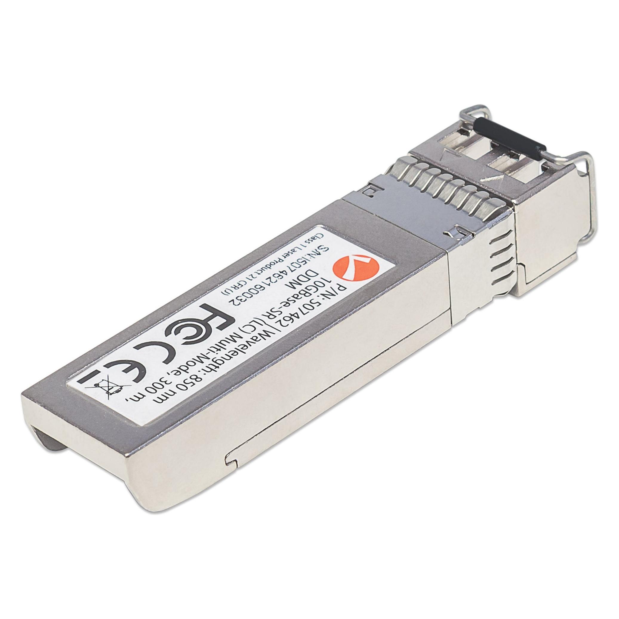 Intellinet 10 Gigabit SFP+ Mini-GBIC Transceiver für LWL-Kabel 10GBase-SR LC Multimode-Port (507462)
