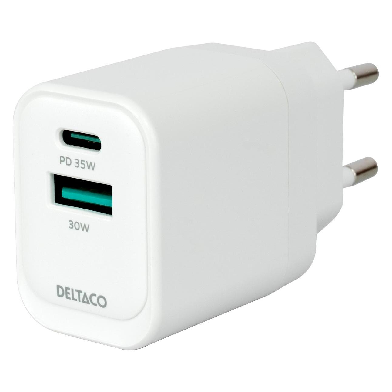 Deltaco USBC-AC159 (35 W, 2 Ports) (USBC-AC159)