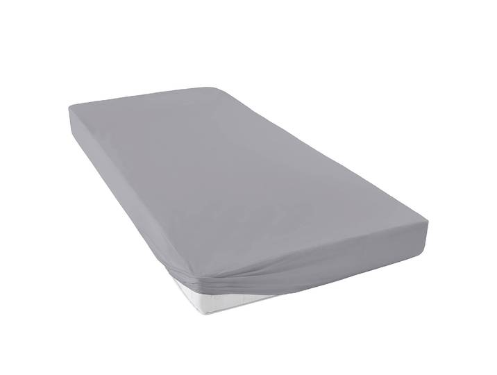 Wasserdichtes Jersey-Spannbetttuch Max 160 x 200cm Grau/Grau