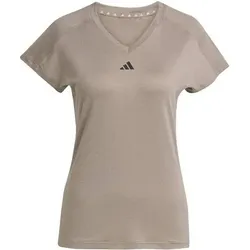 ADIDAS Damen Shirt AEROREADY Train Essentials Minimal Branding V-Neck, Größe XS in Braun Braun