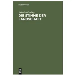 Frieling:Die Stimme der Landschaft, Fachbücher von Heinrich Frieling