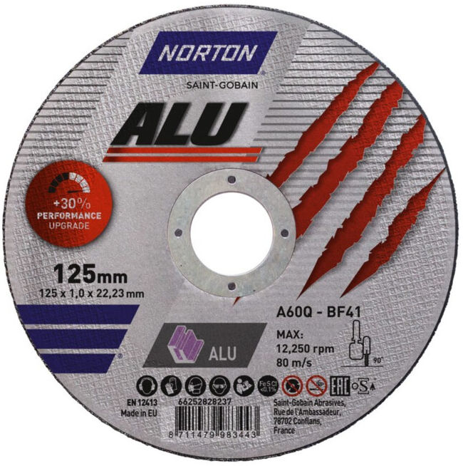 Norton Disque de séparation ALU, 125x1x22,23 ; Saint-Gobain (66252828237)