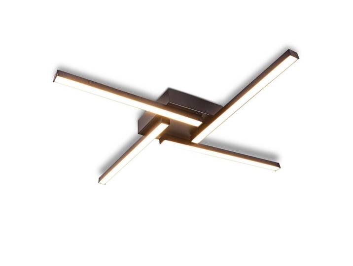 Nettlife Led-Deckenleuchte Merseburg 56.6/56.6/4.8 cm, Schwarz, Metall, LED integrated, 56.6x4.8x56.6 cm, Lampen & Leuchten, LED Beleuchtung, LED-Deckenleuchten
