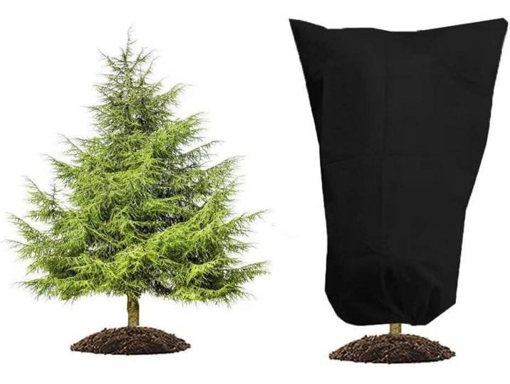 Winterschutzhaube für Pflanzen 60x80cm Schwarz Atmungsaktiv Reißfest