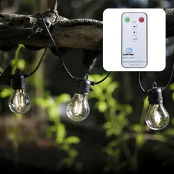 Hellum LED-Partylichterkette 10flg. W/Weiß 4,50m mit Fernbedienung IP44