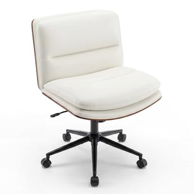 COSTWAY Schneiderstuhl mit Rollen, Armlehnenlos, Gepolstert mit breiter Sitzfläche, für Büro und Homeoffice