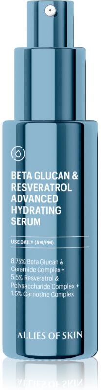 Allies of Skin Beta Glucan & Resveratrol Advanced Hydrating Serum intensely hydrating serum 30 ml