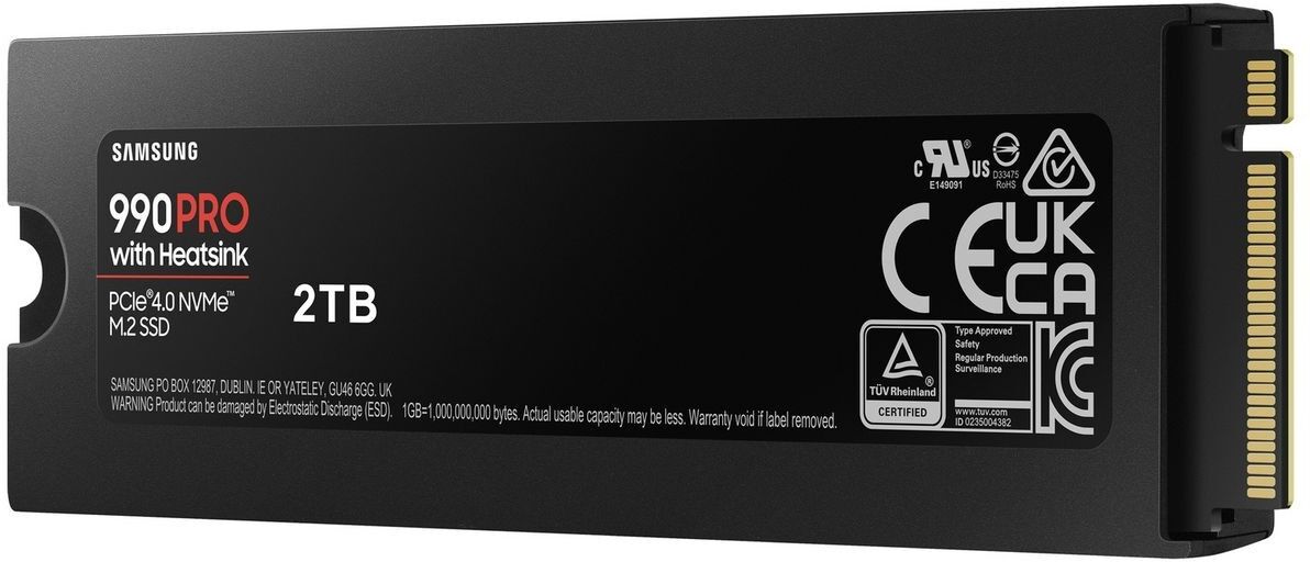 SAMSUNG 990 PRO with Heatsink PCIe 4.0 NVMe M.2 2280 Internal SSD for PC & PS5 - 2TB